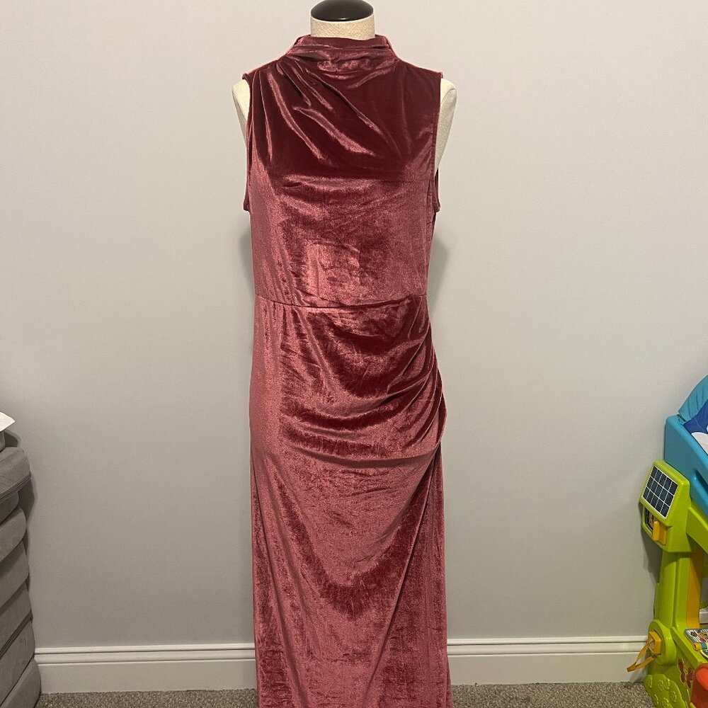 VICI velvet drape dress